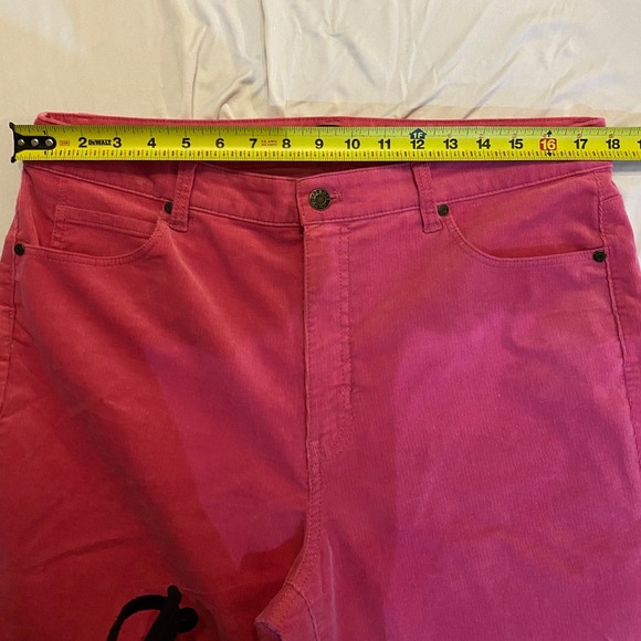 Talbots‎ Corduroy Pants Straight Leg Pink Casual Comfort Size 12 |O1 - Picture 2 of 6